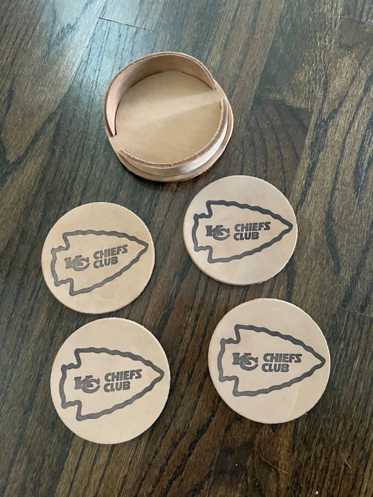 Kansas City Chiefs CHIEFS FOOTBALL NFL UNIQUE VTG USED CLUB COASTER SET