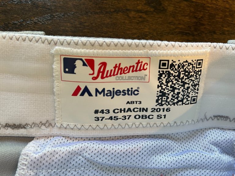 2016 GAME USED ATLANTA BRAVES BASEBALL PANTS NEGRO LEAGUE TBTC JHOULYS CHACIN