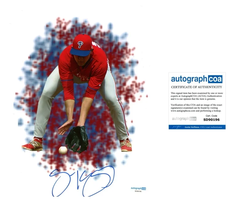 PHILADELPHIA PHILLIES SCOTT KINGERY SIGNED PHOTO CUSTOM ACOA COA AUTOGRAPH