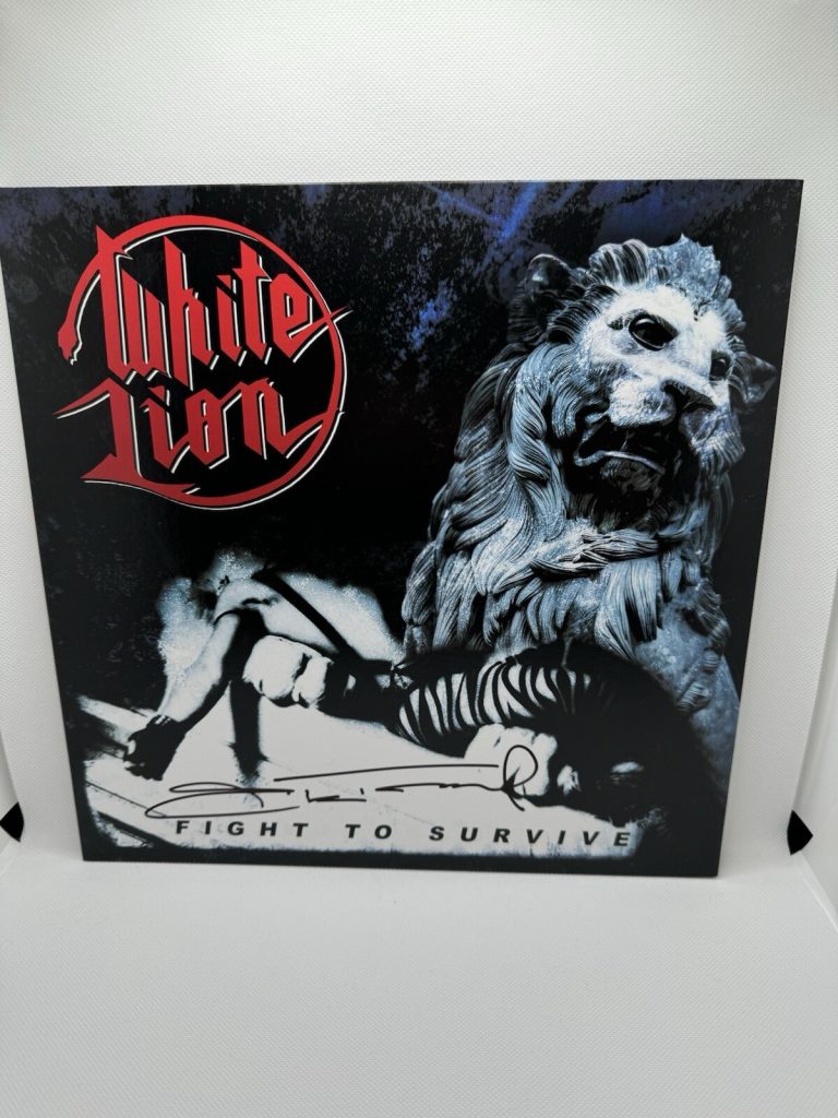 Mike Tramp signed Vinyl White Lion Fight To Survive Autographed LP JSA COA Album