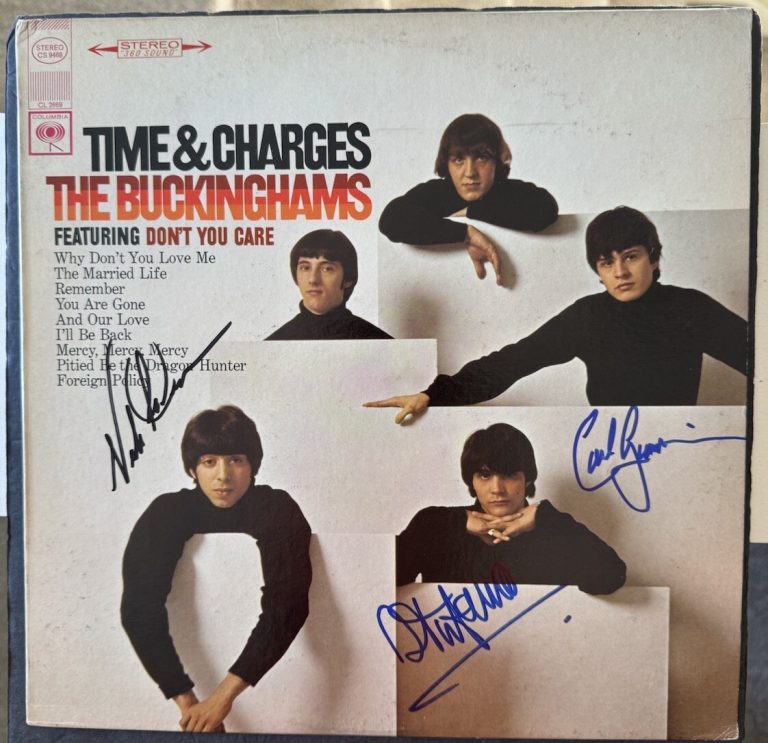 THE BUCKINGHAMS Signed Vinyl Time & Charges JSA x3 DENNIS Nick CARL GIAMMARESE