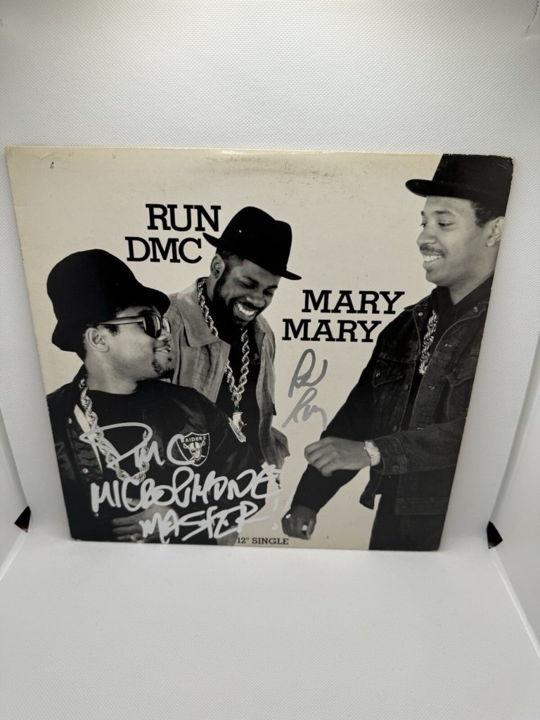 Run DMC Signed Mary Mary Vinyl 12