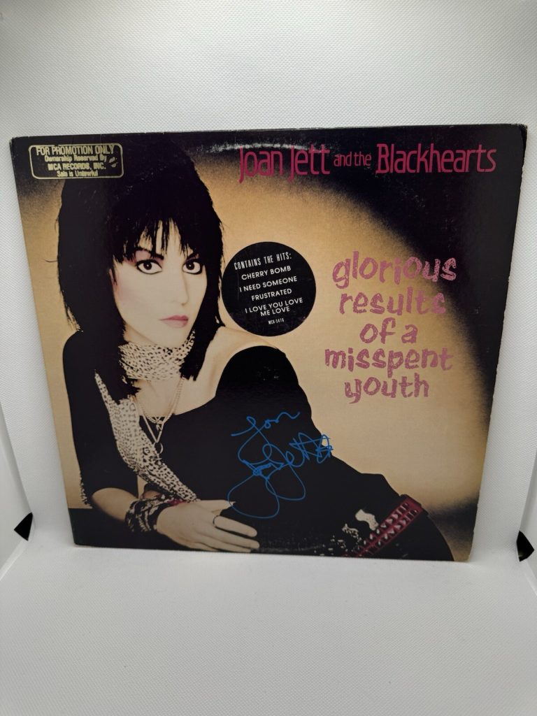 Joan Jett Signed Vinyl Glorious Results Of A Misspent Youth Autographed JSA COA