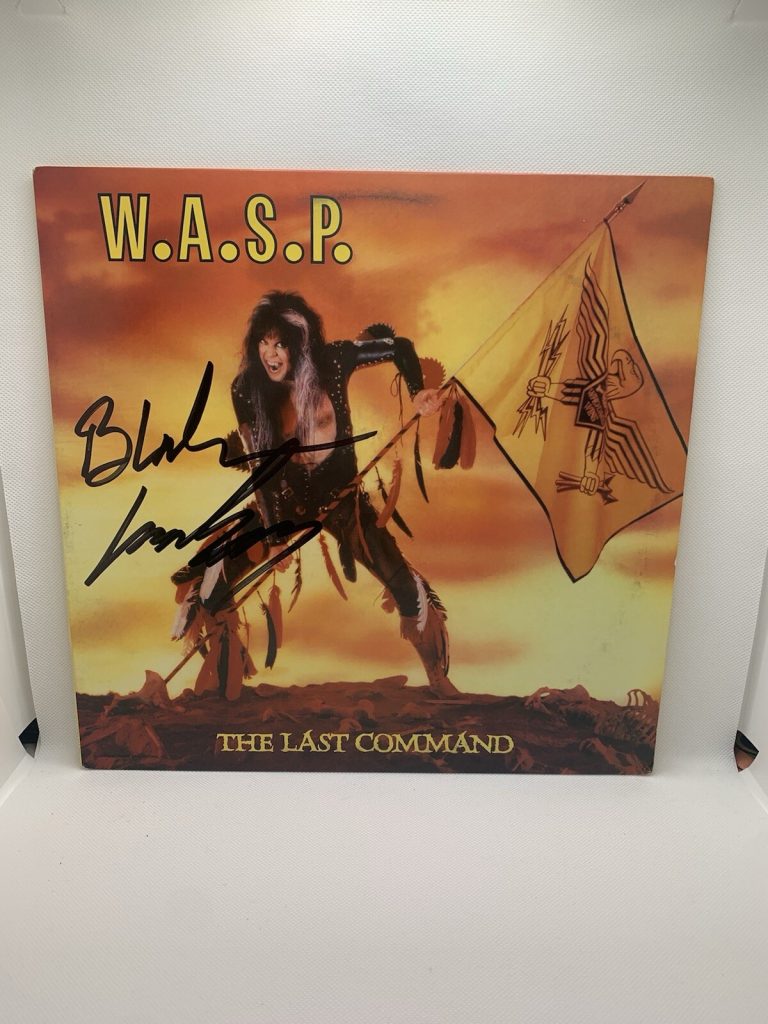 WASP SIGNED BLACKIE LAWLESS VINYL THE LAST COMMAND AUTOGRAPHED JSA COA RECORD LP