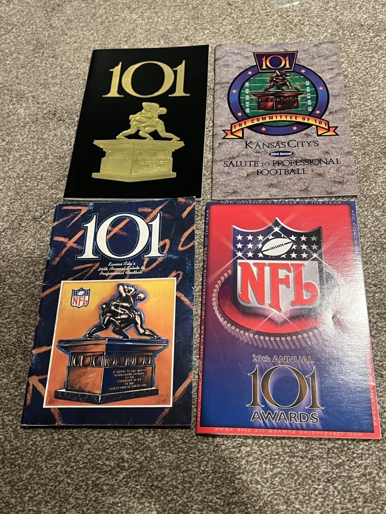KANSAS CITY NFL 101 AWARDS PROGRAM LOT SOME SIGNED AUTOGRAPHS FOOTBALL VTG