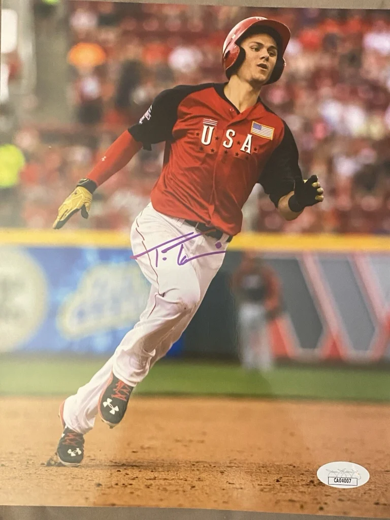TREA TURNER TEAM USA WASHINGTON Philadelphia PHILLIES  Autographed PHOTO JSA COA