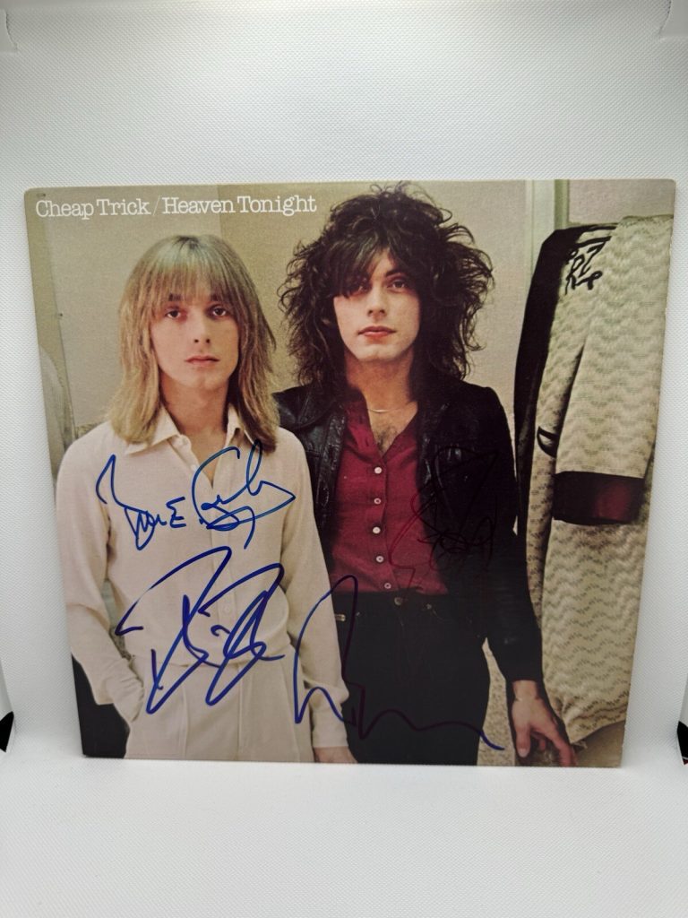 CHEAP TRICK Signed Vinyl HEAVEN TONIGHT x4 Nielsen ZANDER Tom BUN E JSA LOA
