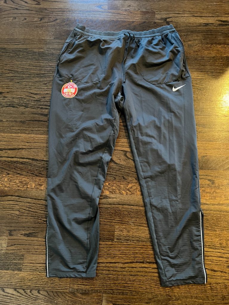 TEAM ISSUED KANSAS CITY CHIEFS USED FOOTBALL WARMUP NIKE PANTS #98