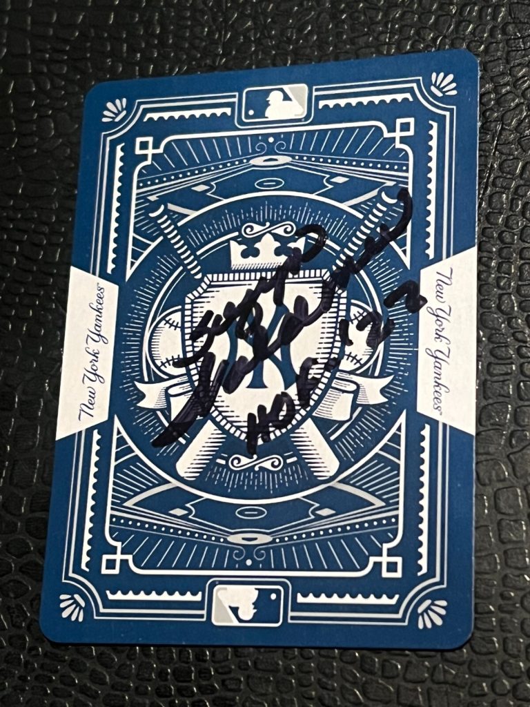 SIGNED BASEBALL LOGO PLAYING CARD AUTO NEW YORK YANKEES ANNOUNCER SUZYN WALDMAN