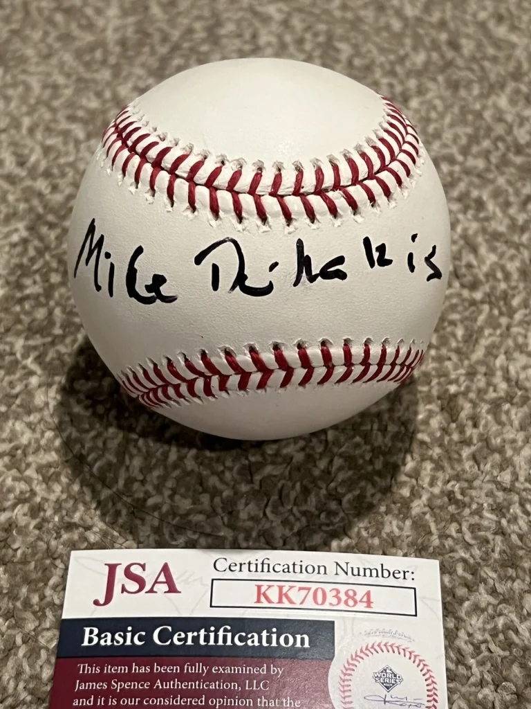 MICHAEL DUKAKIS SIGNED BASEBALL DEMOCRAT NOMINEE 4 PRESIDENT AUTO JSA COA