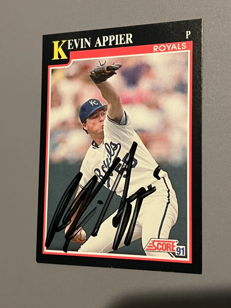 SIGNED BASEBALL CARD AUTO KEVIN APPIER KANSAS CITY ROYALS SCORE 1991 #268