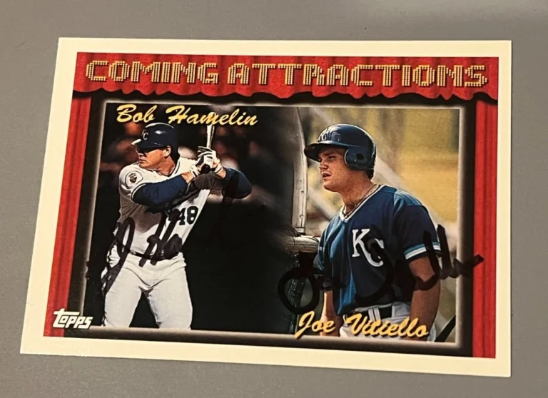 SIGNED BASEBALL CARD AUTO BOB HAMELIN JOE VITIELLO KC ROYALS 1994 TOPPS #769