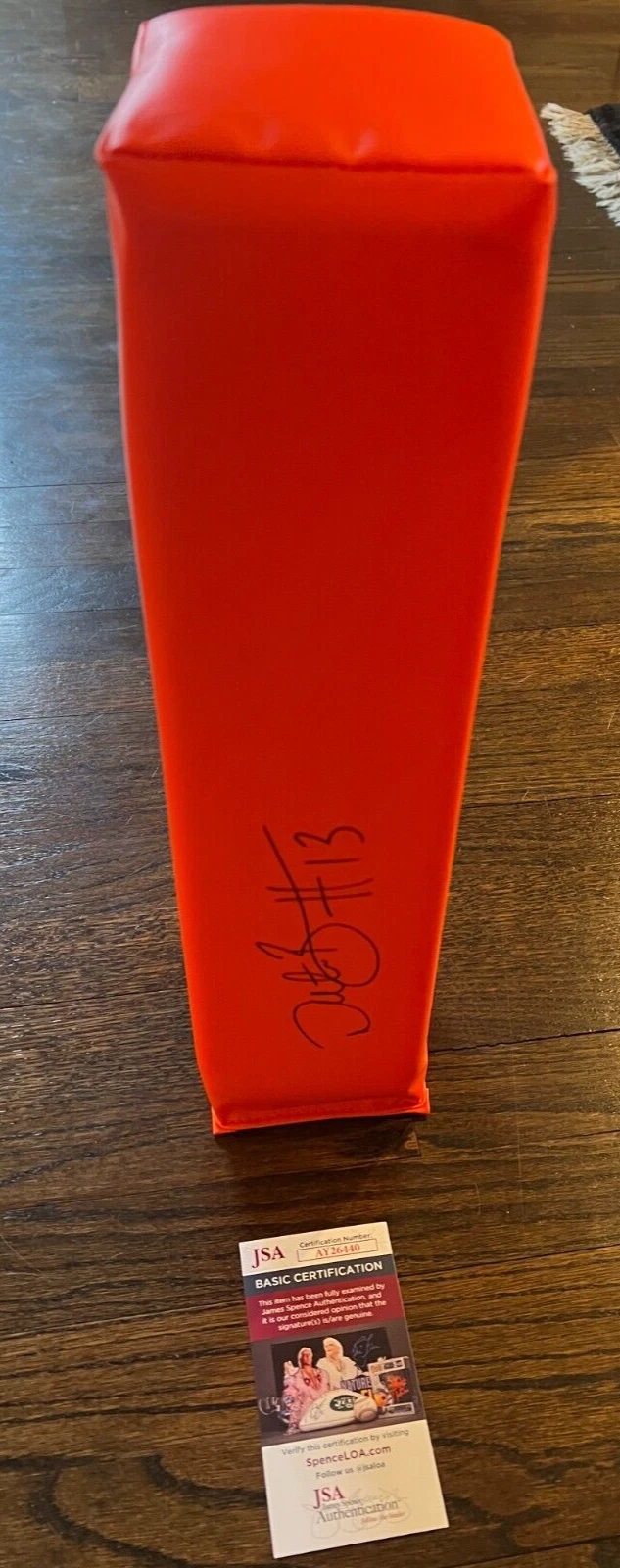 NATE BURLESON SIGNED FOOTBALL PYLON AUTO MINNESOTA VIKINGS JSA COA