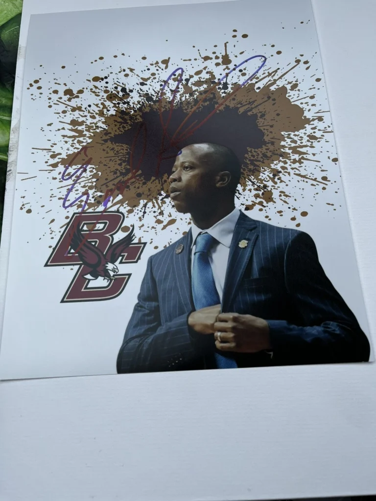 BOSTON COLLEGE EAGLES COACH EARL GRANT SIGNED AUTOGRAPHED PHOTO COA