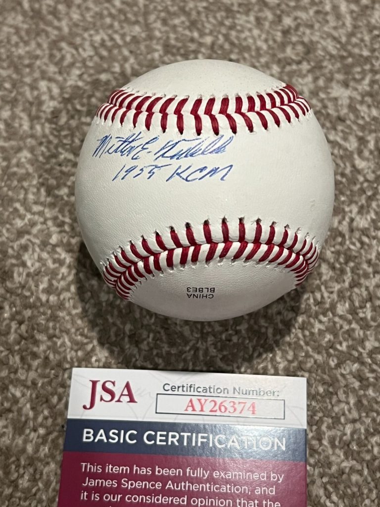 MILTON TIDDLE SIGNED BASEBALL AUTO NEGRO LEAGUE KANSAS CITY MONARCHS JSA COA