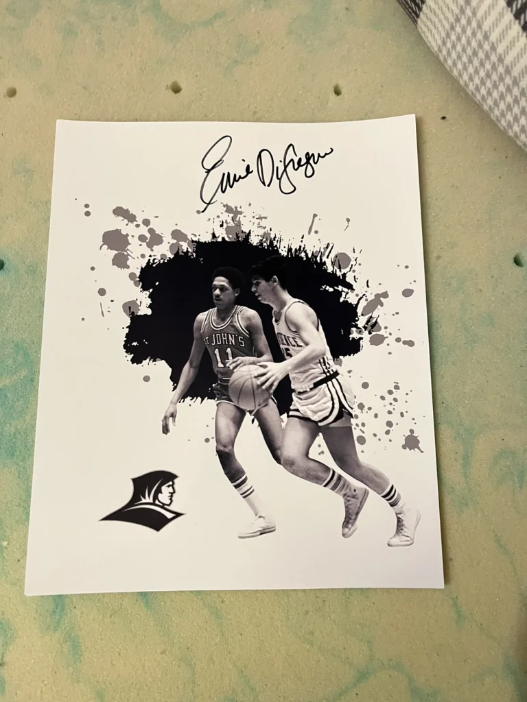 PROVIDENCE FRIARS BUFFALO BRAVES ERNIE DIGREGORIO SIGNED PHOTO COA