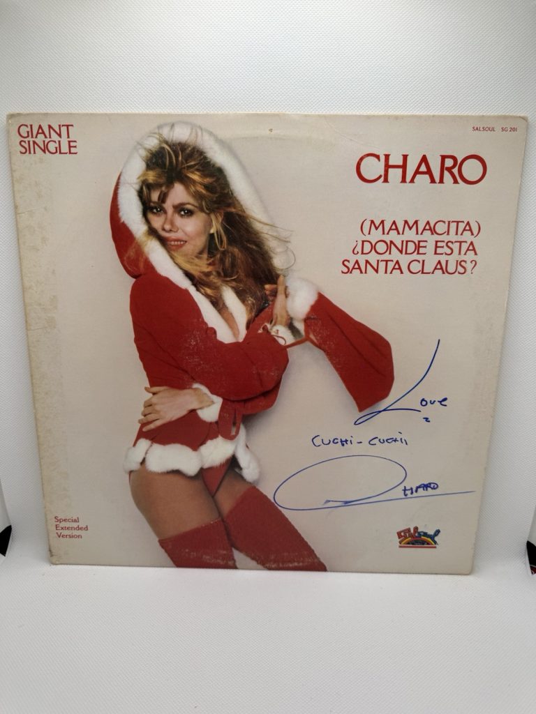 Charo Signed Vinyl Mamacita Donde Esta Santa Claus ? JSA COA Hot Sexy Album Lp