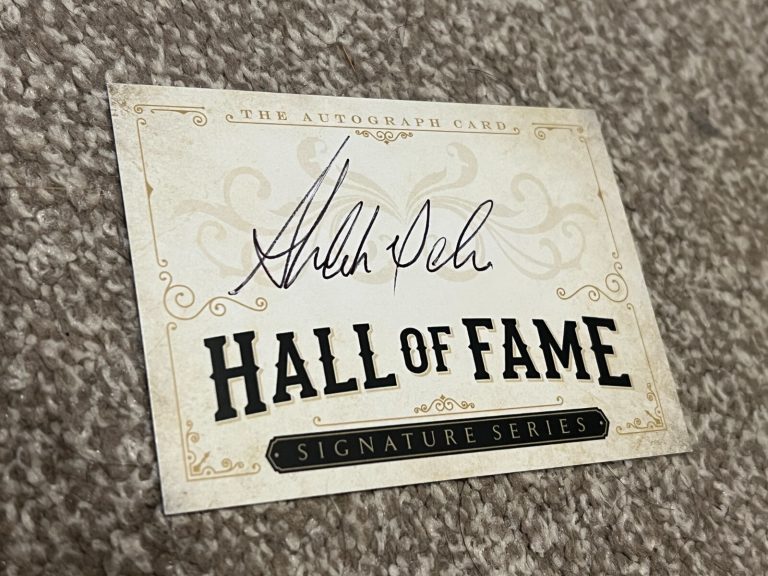HALL OF FAME SIGNED CARD AUTO BASEBALL HOF WRITER JG SPINK AWARD SHELDON OCKER