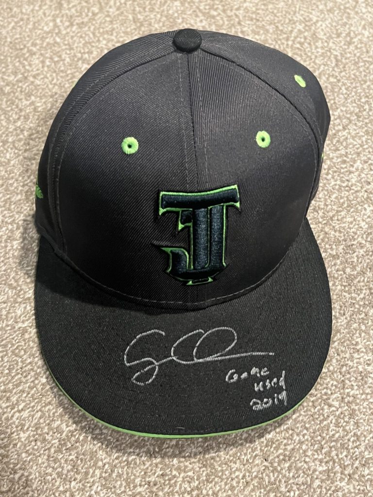 SIGNED GAME USED BASEBALL HAT CASEY COLEMAN TIJUANA TOROS MEXICAN LEAGUE