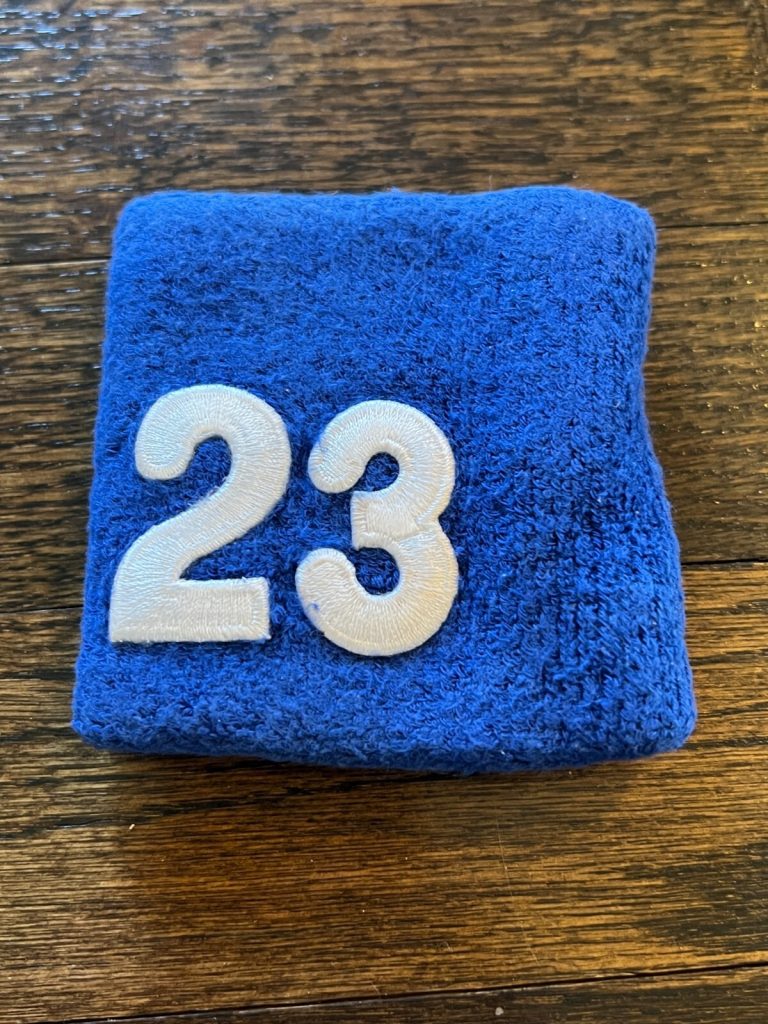 MARK TEIXEIRA GAME USED BASEBALL WRISTBAND WORN CUSTOM #23 TEXAS RANGERS MIZUNO