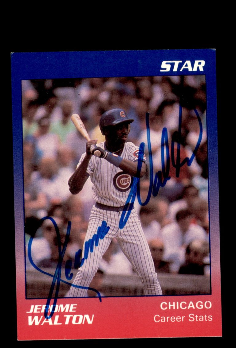 Signed Baseball Card Auto 1990 Star Sophomore Star #6 Jerome Walton Chicago Cubs