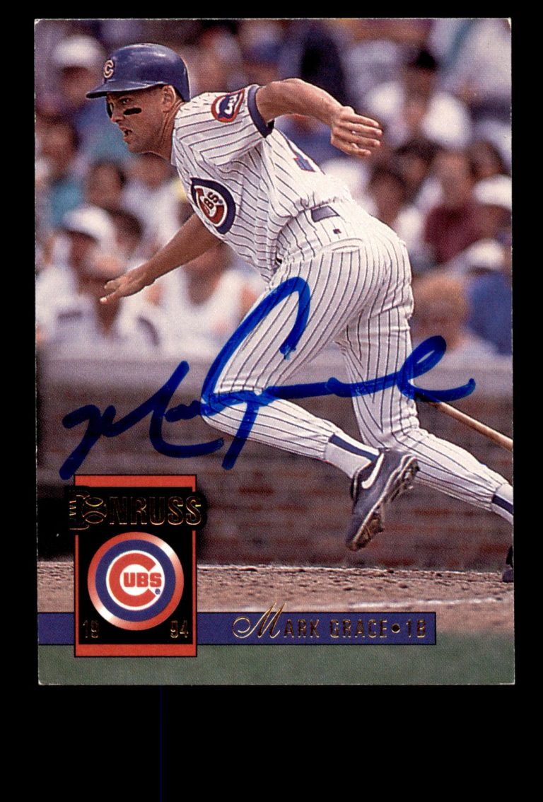 Signed Baseball Card Auto 1994 Donruss #358 Mark Grace Chicago Cubs