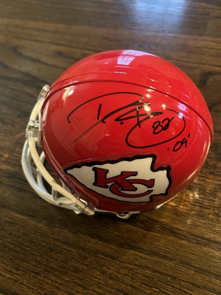 SIGNED FOOTBALL MINI HELMET AUTO KANSAS CITY CHIEFS DANTE HALL TEXAS A&M