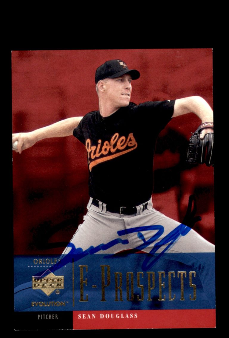 Signed Baseball Card Auto 2001 Upper Deck Evolution #118 Sean Douglass Orioles
