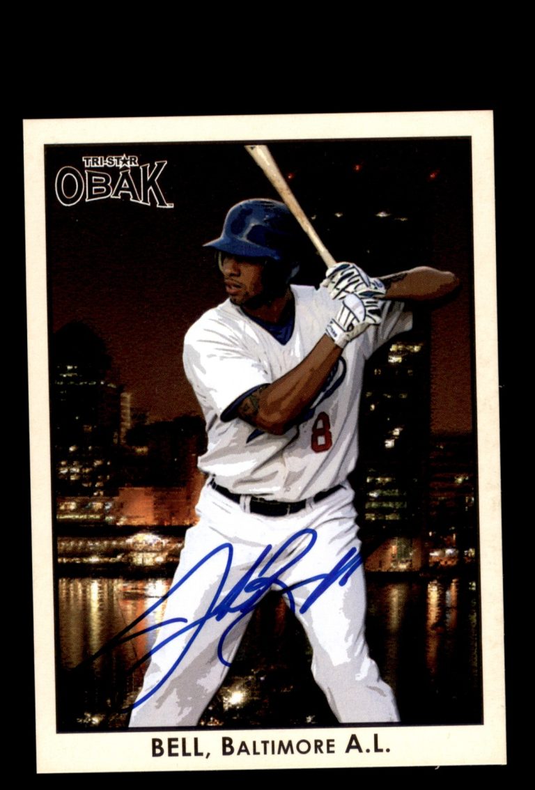 Signed Baseball Card Auto 2010 TriStar Obak #2 Josh Bell Baltimore