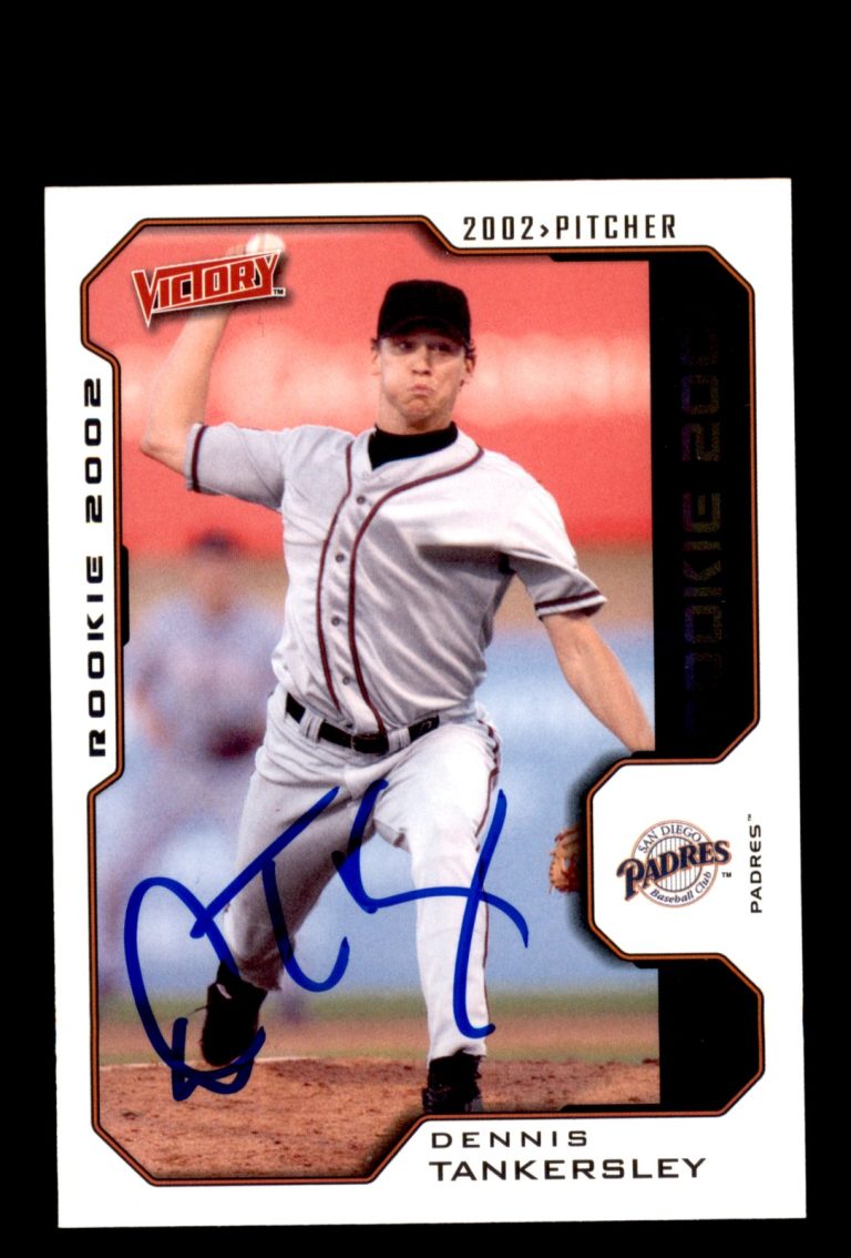 Signed Baseball Card Auto 2002 Upper Deck Victory #514 Dennis Tankersley Padres