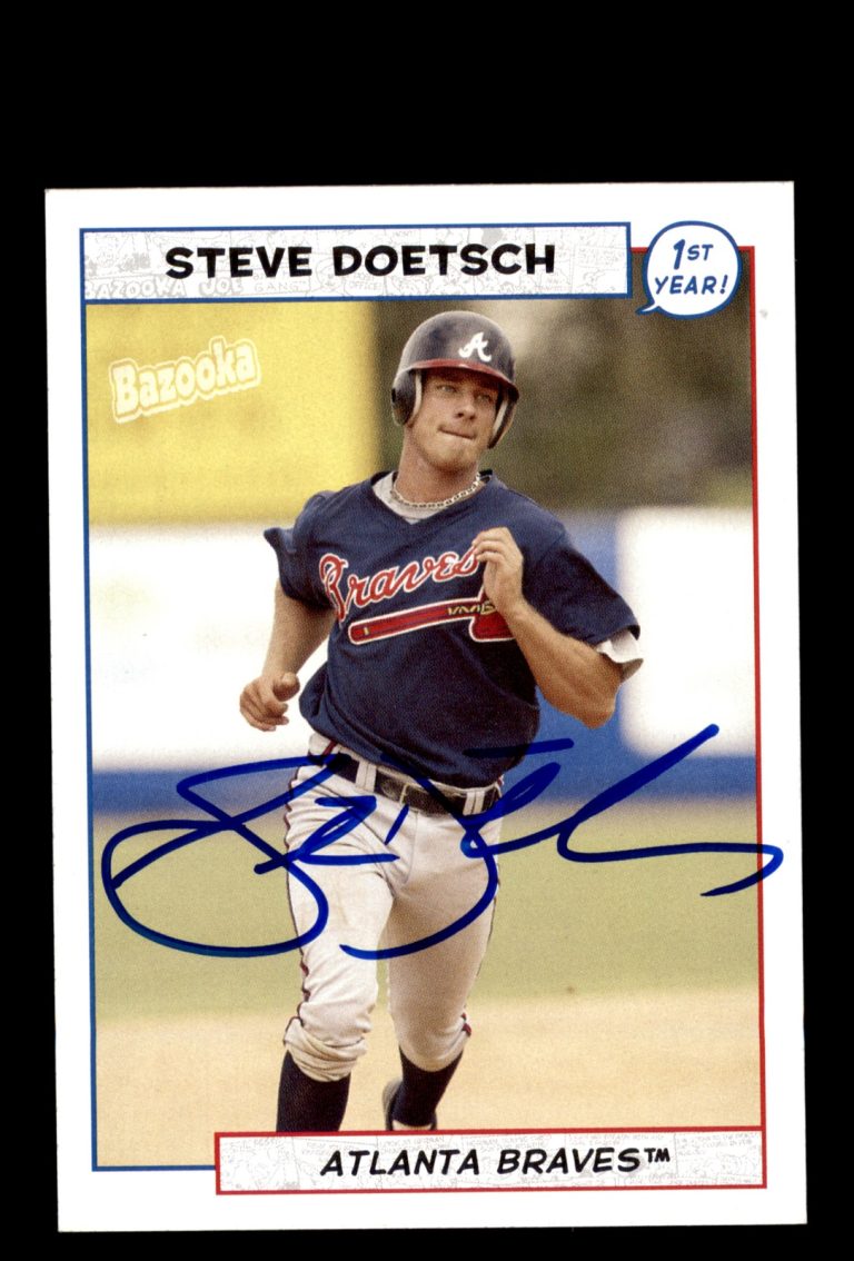 Signed Baseball Card Auto 2005 Bazooka #191 Steve Doetsch Atlanta Braves