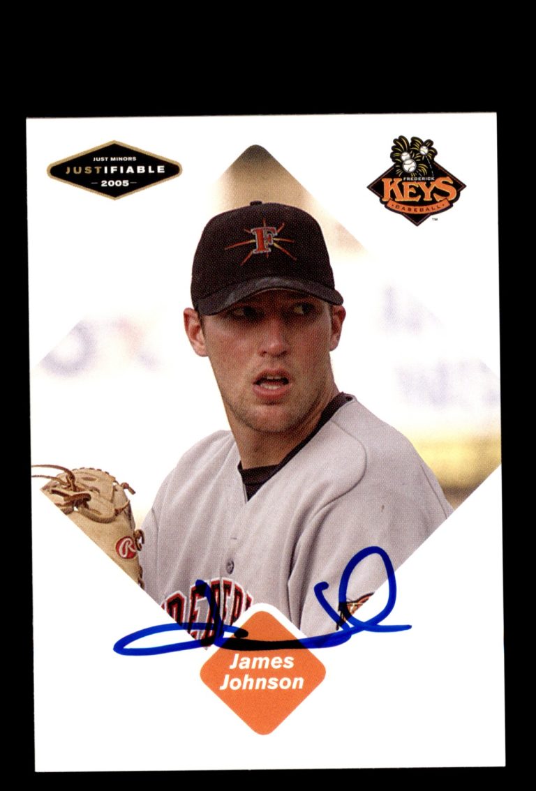 Signed Baseball Card Auto 2005 Justifiable #46 James Johnson Frederick Keys