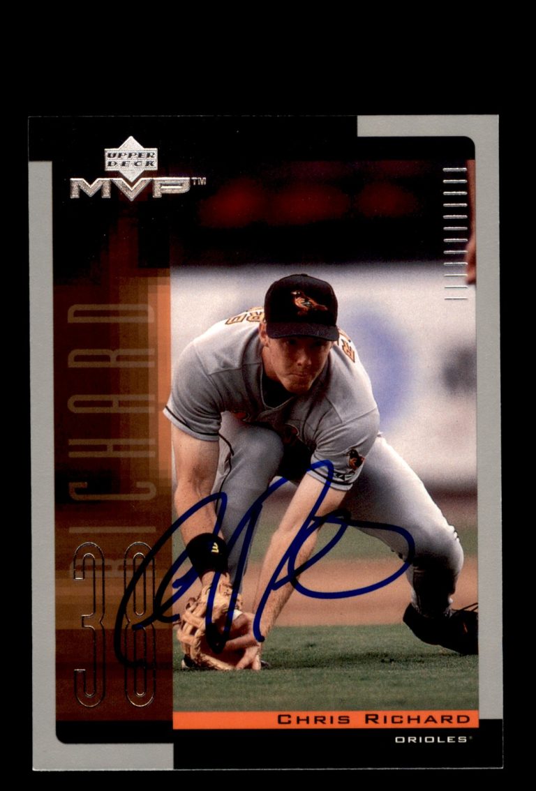 Signed Baseball Card Auto 2001 Upper Deck MVP #68 Chris Richard Orioles