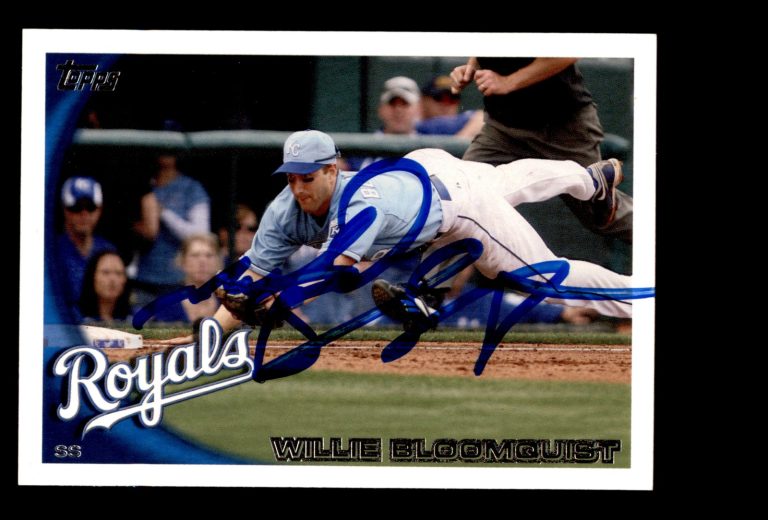 Signed Baseball Card Auto 2010 Topps #US-111 Willie Bloomquist KC Royals