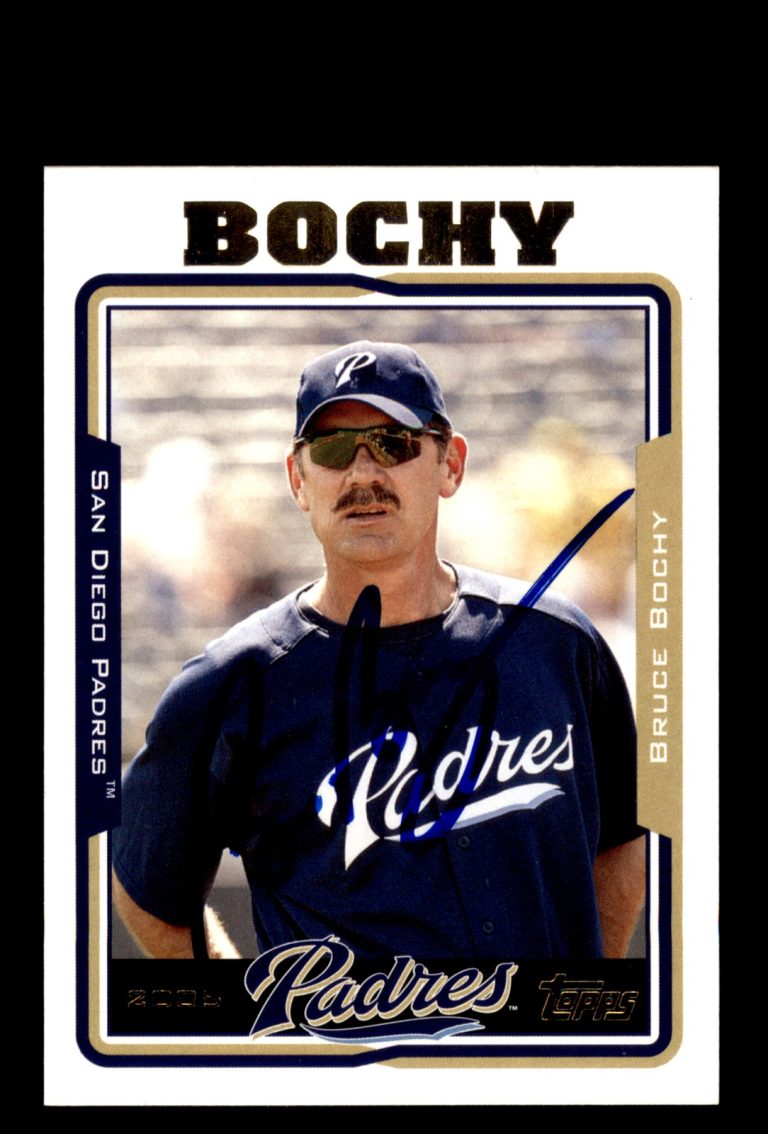Signed Baseball Card Auto 2005 Topps #290 Bruce Bochy San Diego Padres