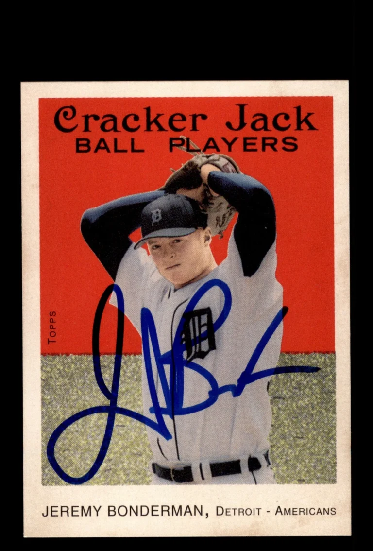 Signed Baseball Card Auto 2004 Topps Cracker Jack #36 Jeremy Bonderman Tigers