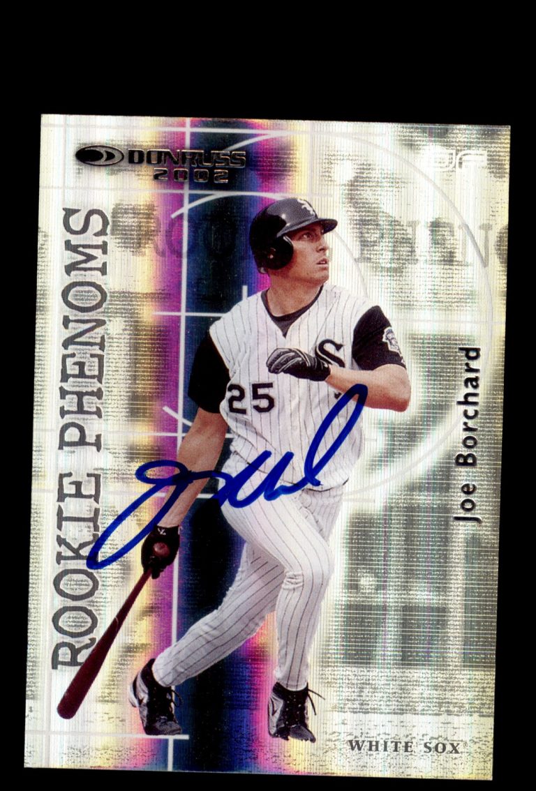 Signed Baseball Card Auto 2002 Donruss #RP-8 Joe Borchard White Sox /1000
