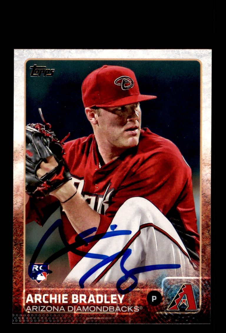 Signed Baseball Card Auto 2015 Topps #519 Archie Bradley Arizona Diamondbacks