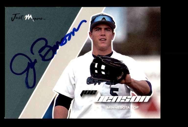 Signed Baseball Card Auto 2007 Just Autographs #JAPR-03 Joe Benson Twins