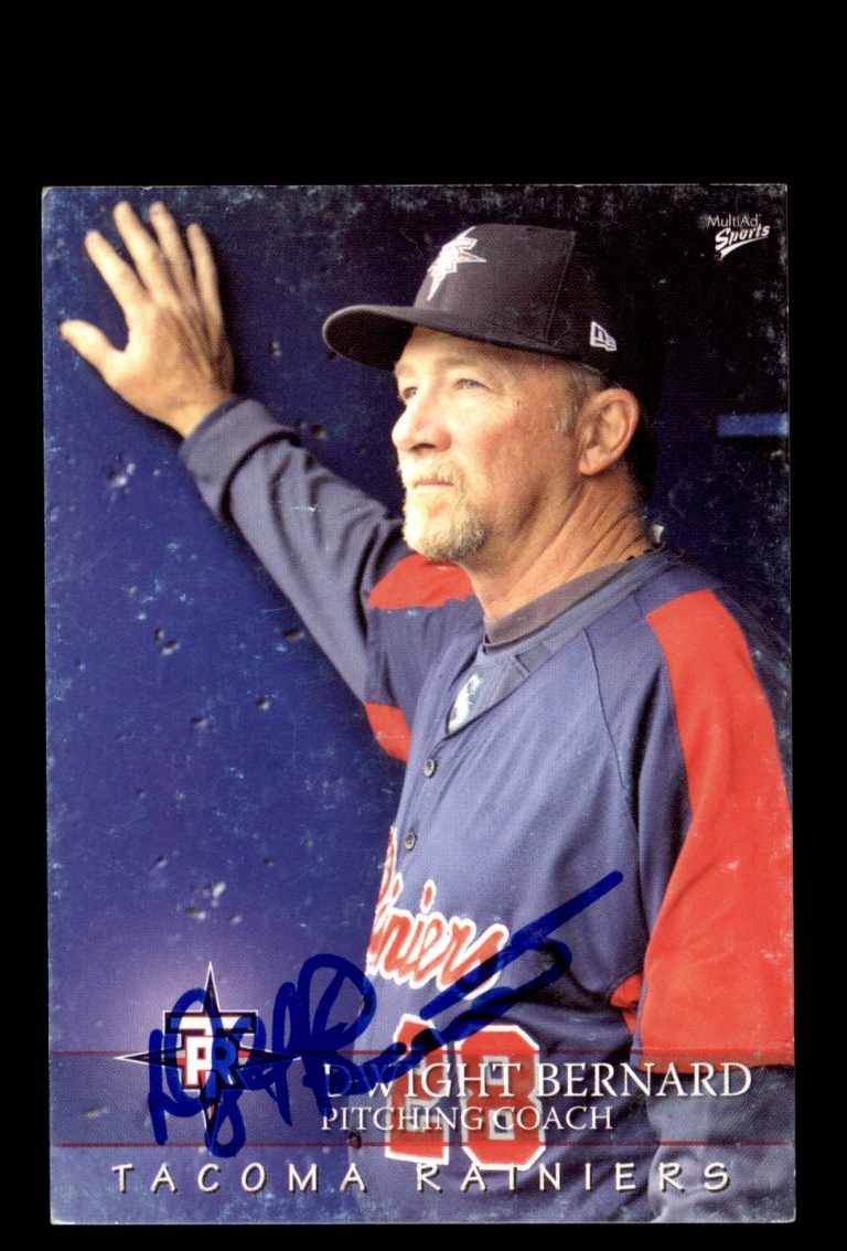 Signed Baseball Card Auto 2008 MultiAd Tacoma Rainiers #26 Dwight Bernard