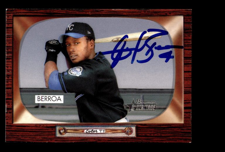 Signed Baseball Card Auto 2004 Bowman Heritage #84 Angel Berroa KC Royals