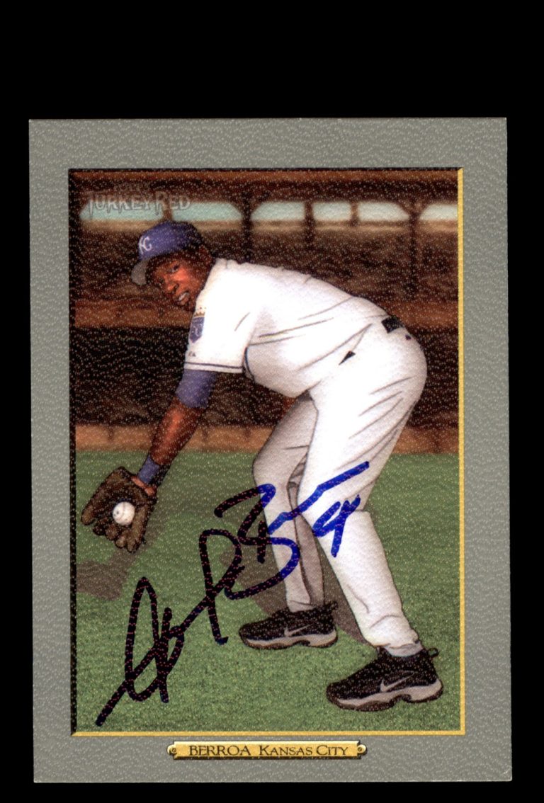 Signed Baseball Card Auto 2006 Topps Turkey Red #483 Angel Berroa Royals
