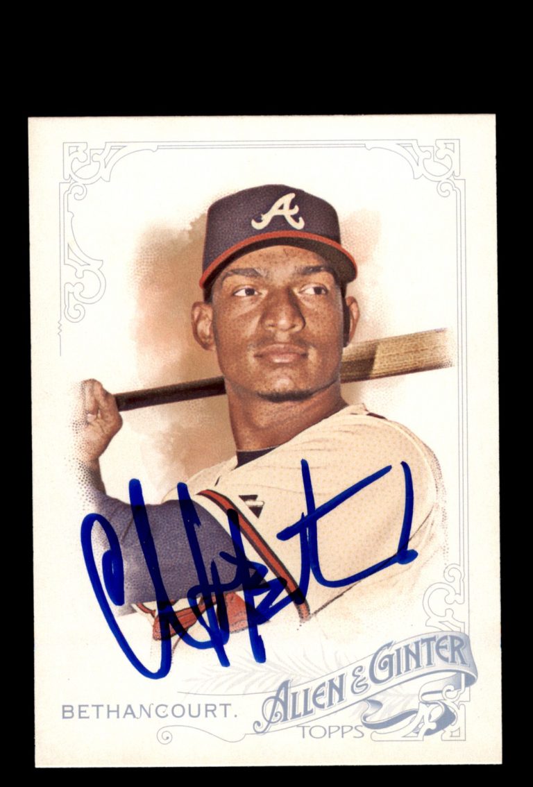 Signed Baseball Card Auto 2015 Topps Allen & Ginter #69 Christian Bethancourt