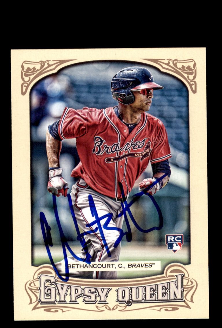 Signed Baseball Card Auto 2014 Gypsy Queen #32 Christian Bethancourt Braves