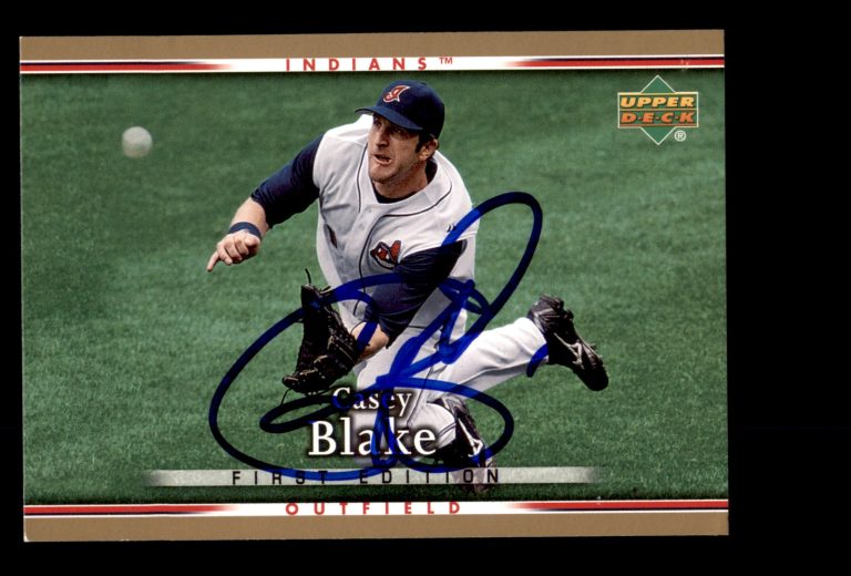 Signed Baseball Card Auto 2007 Upper Deck First Edition #79 Casey Blake Indians