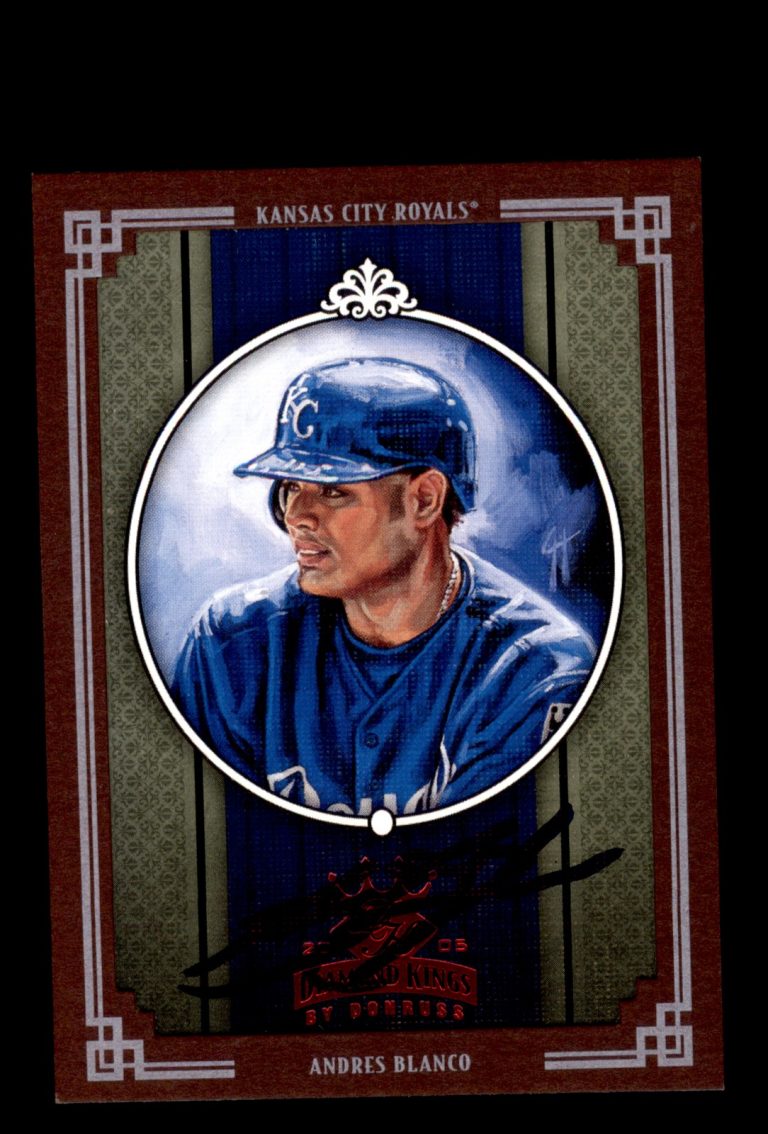 Signed Baseball Card Auto 2005 Donruss Diamond Kings #115 Andres Blanco Var.
