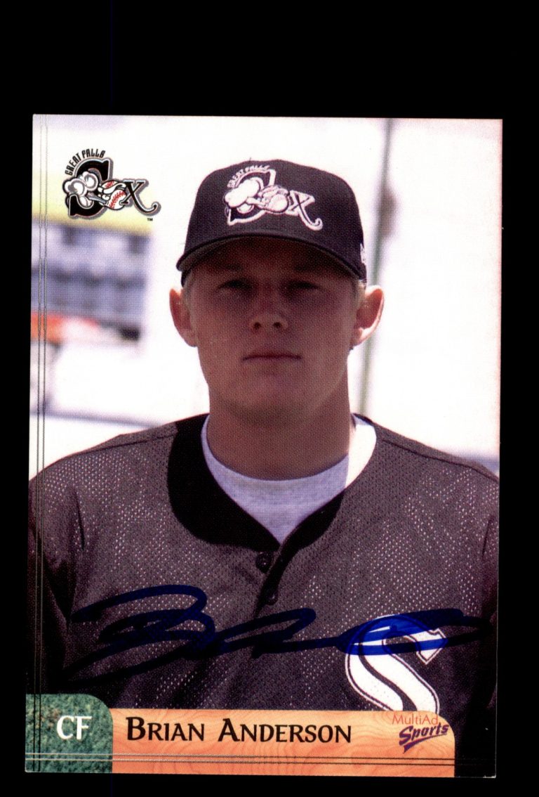 Signed Baseball Card Auto 2003 MultiAd Great Falls White Sox #1 Brian Anderson