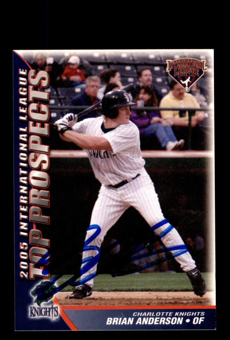 Signed Baseball Card Auto 2005 International League #3 Brian Anderson White Sox