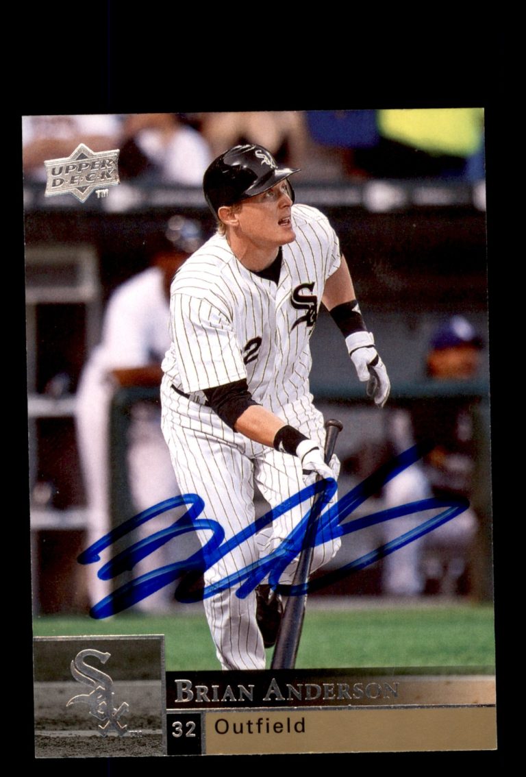 Signed Baseball Card Auto 2009 Upper Deck #89 Brian Anderson Chicago White Sox