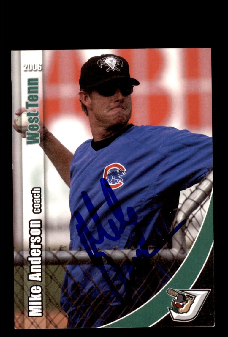 Signed Baseball Card Auto 2006 West Tenn Diamond Jaxx #21 Mike Anderson